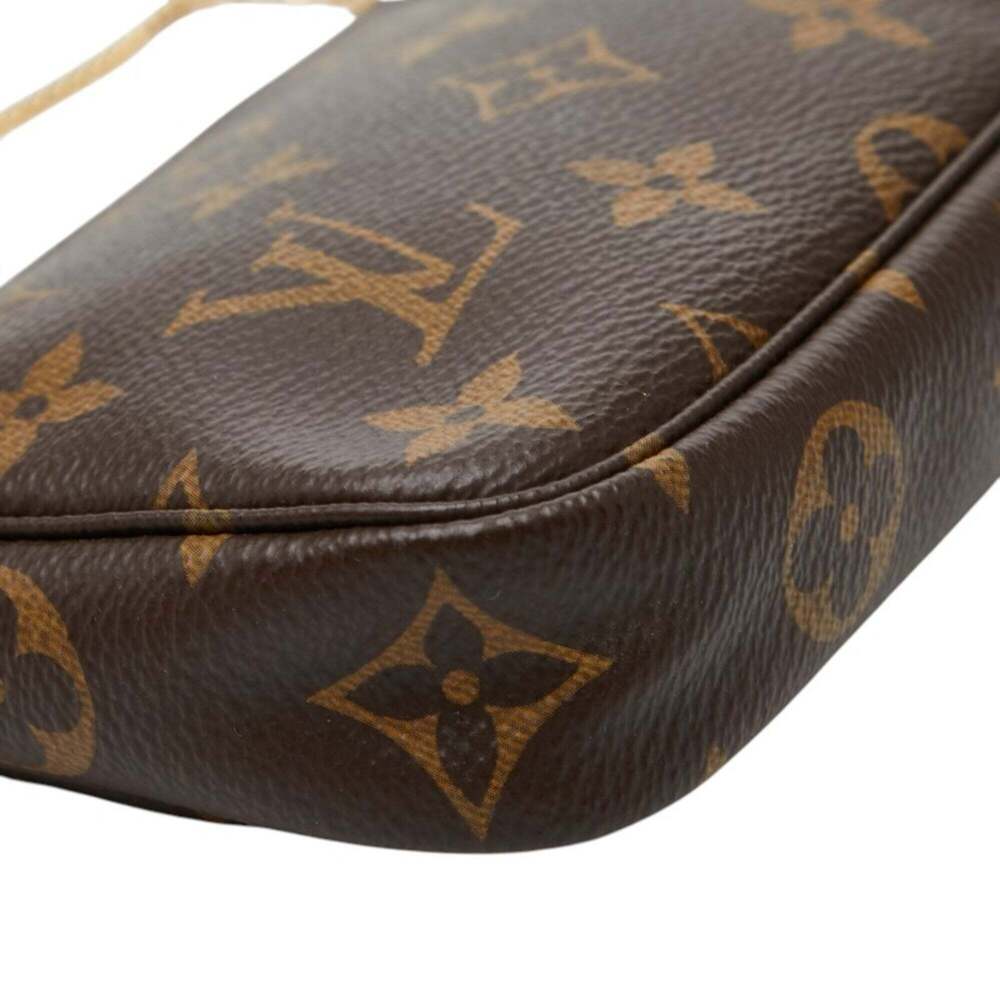 LOUIS VUITTON Brown Monogram Leather Pochette Pouch - Picture 5 of 8